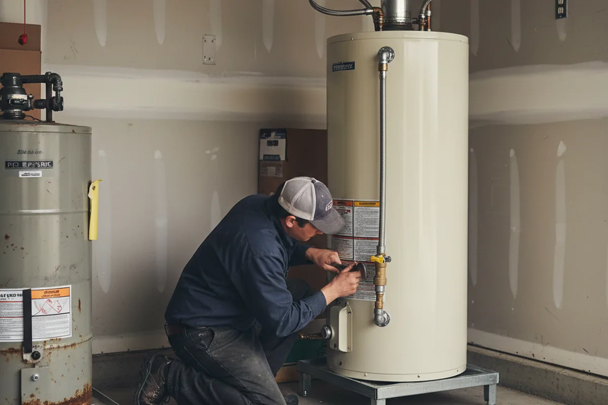 Water heater and shutoff valve replacement in Holt